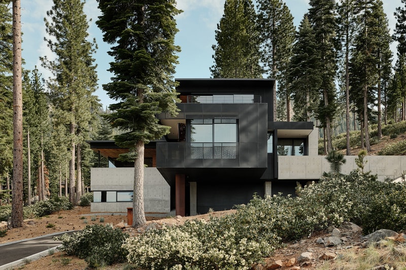 Faulkner Architects Lookout Ski House Design truckee california volcano basalt boulders magma minimalist 