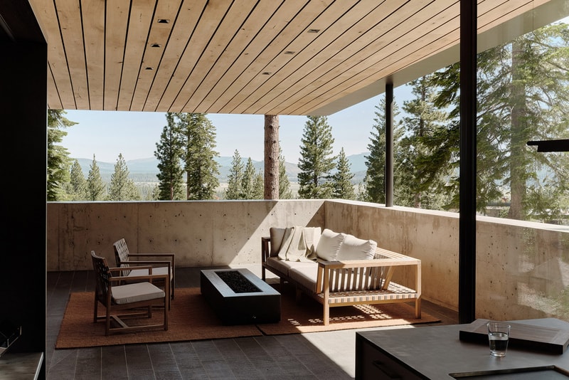 Faulkner Architects Lookout Ski House Design truckee california volcano basalt boulders magma minimalist 