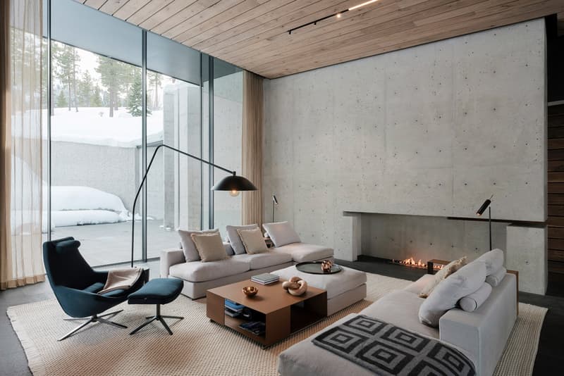 Faulkner Architects Lookout Ski House Design truckee california volcano basalt boulders magma minimalist