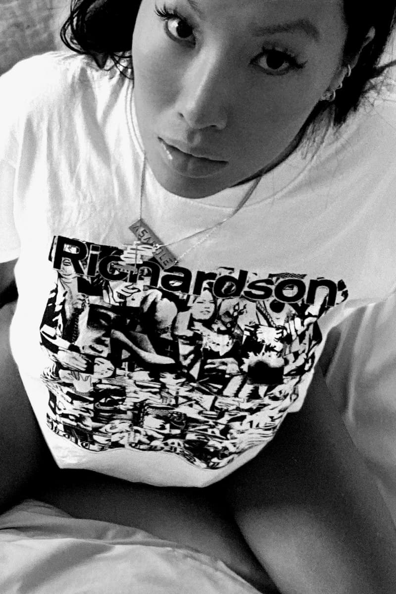 Fuck This Life x Richardson T-Shirt Seminal Artist Weirdo Dave Lookbook Pornstar Asa Akira Release Information Drop Closer Look White Tee Graphic Print