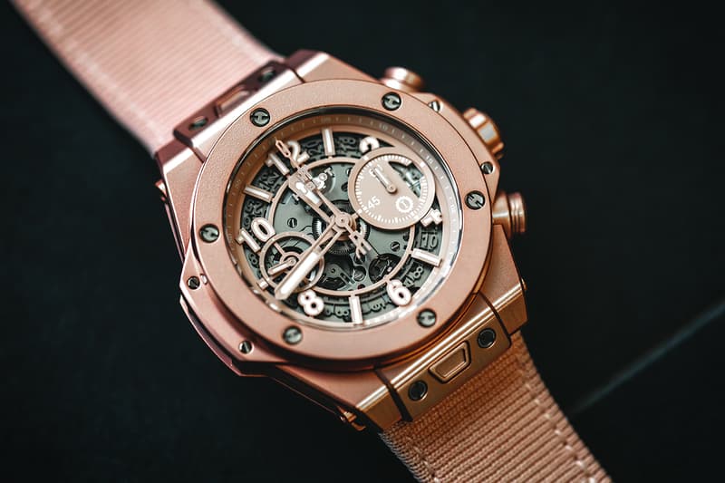 Garage Italia x Hublot Millennial Pink Big Bang Chronograph watches unico mecahnical watches luxury sports luxe timekeeping movement swiss 