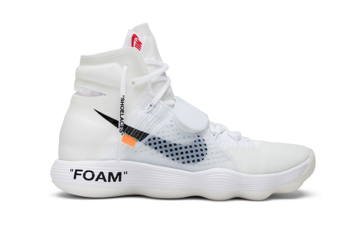 Virgil Abloh design collaboration shoes Louis Vuitton Off-White x Nike collection GOAT app Presto Black Hyperdunk Air Max 90 OG White Dunk University Red Blazer All Hallows Eve AF1 Volt Jordan 1 UNC