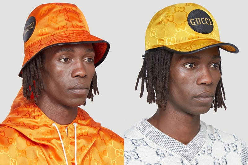 orange gucci baseball cap