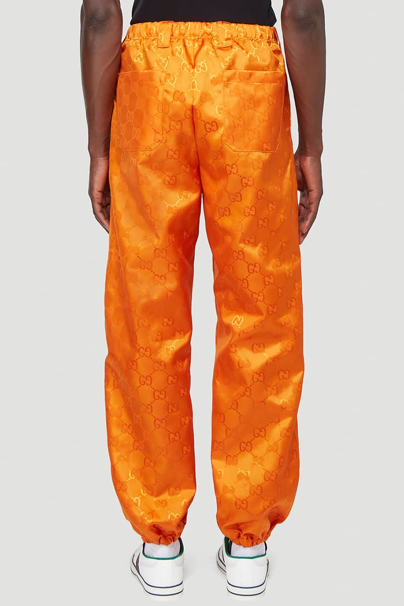 Gucci Eco-Nylon Jacquard Jacket & Track Pants In Orange & Black GG Alessandro Michele LN-CC FW20 Collection Sustainability ECONYL Shell Suits 1980s 1990s 