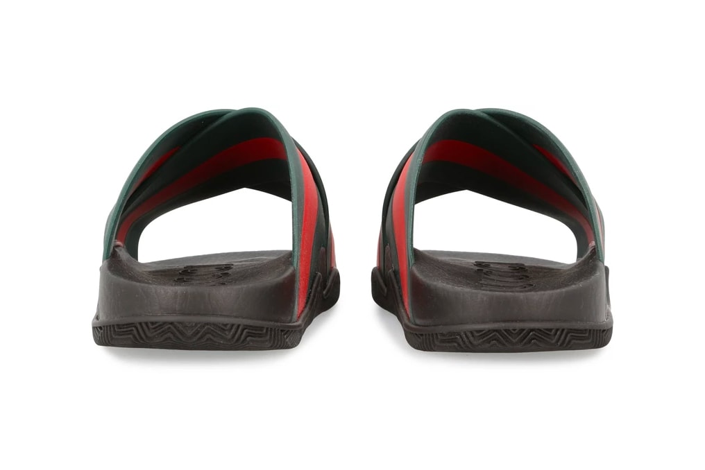 Gucci Red Green Rubber Webbing Sandals Release 24s 24 Sevres menswear streetwear ss20 
