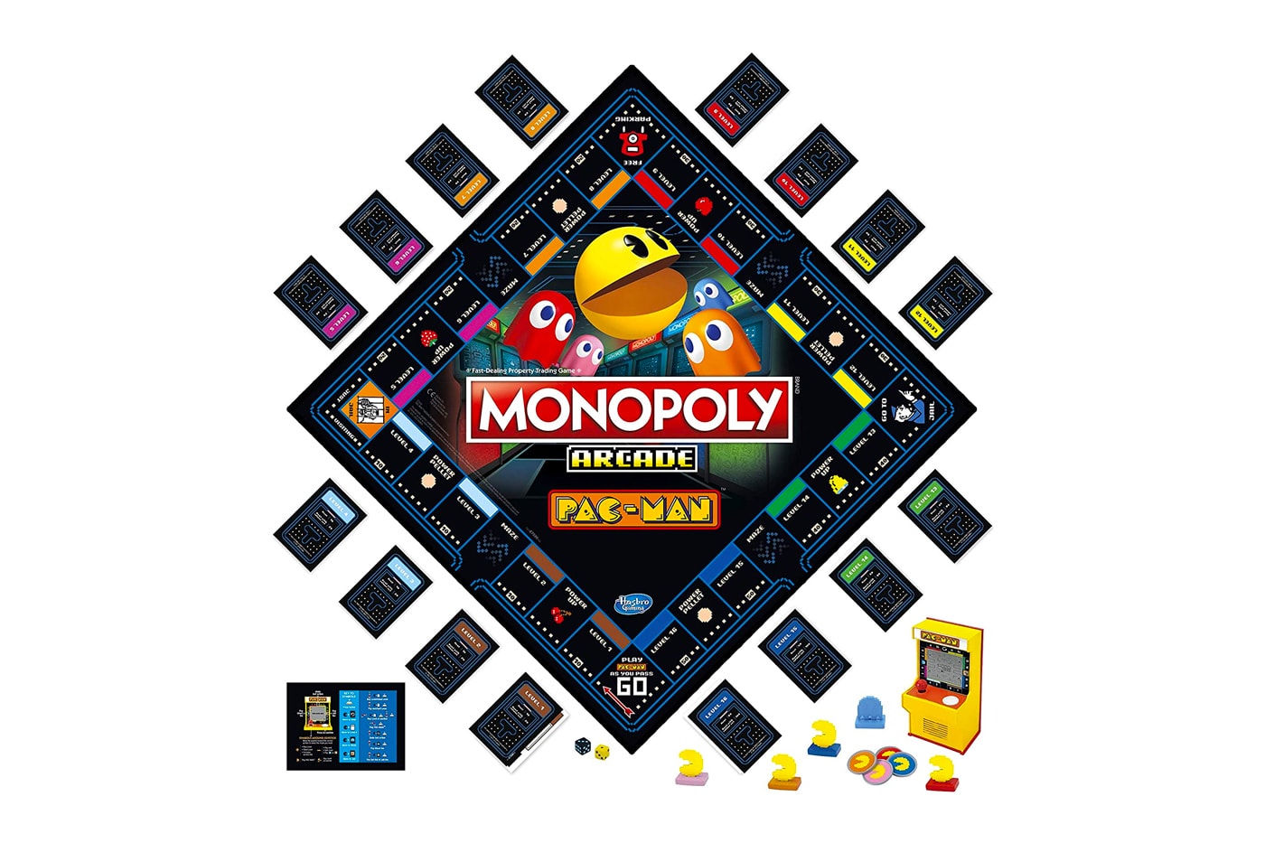 tabletop family game monopoly pac man retro arcade unit edition hasbro