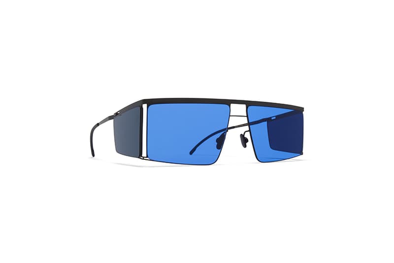 MYKITA and Helmut Lang Sunglasses Collection eyewear collaboration spring/summer 2020 runway HL001 HL002 neon yellow pink blue black white frames