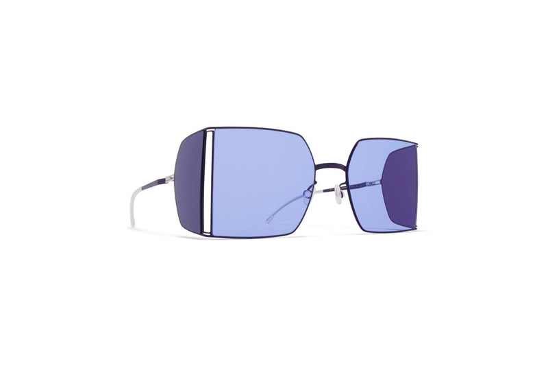 MYKITA and Helmut Lang Sunglasses Collection eyewear collaboration spring/summer 2020 runway HL001 HL002 neon yellow pink blue black white frames