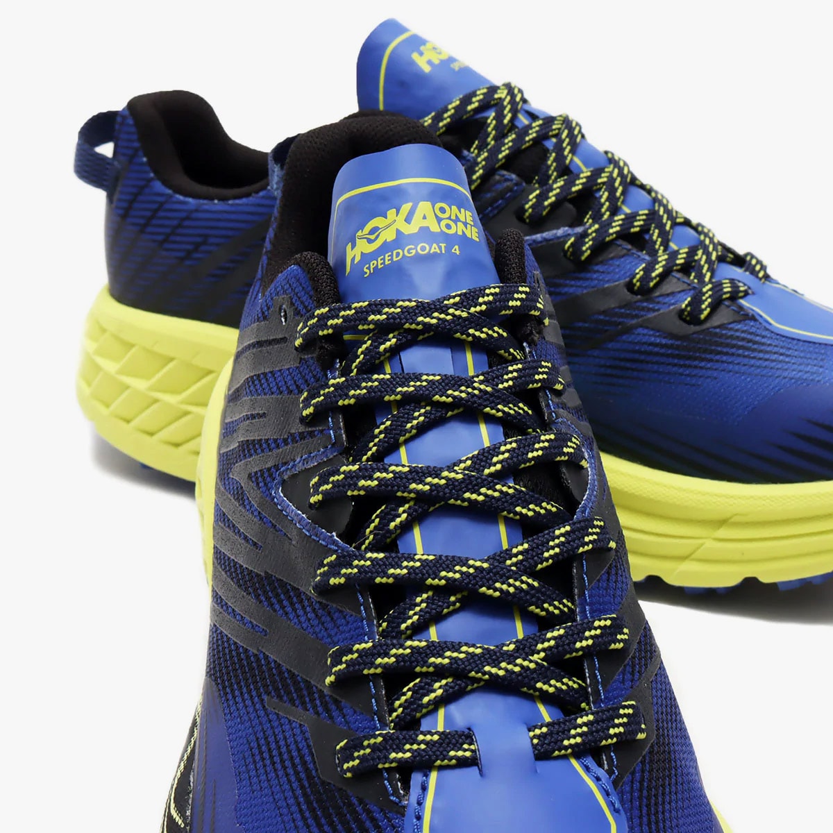 hoka one one speedgoat 4 stinson atr 6 tokyo neon trail running shoes black iris evening primrose blue yellow vibram official release date info photos price store list buying guide