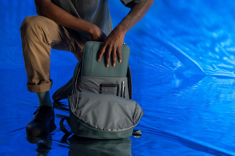 ocean plastic rip stop nylon backpack laptop sleeve accessory case
