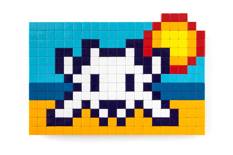 Invader First Solo Exhibition "Hanging" in Hong Kong Aliases Mona Lisa Rubik Cube mosaics