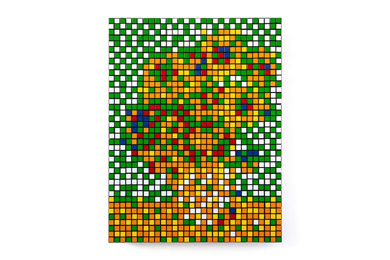 Invader First Solo Exhibition "Hanging" in Hong Kong Aliases Mona Lisa Rubik Cube mosaics