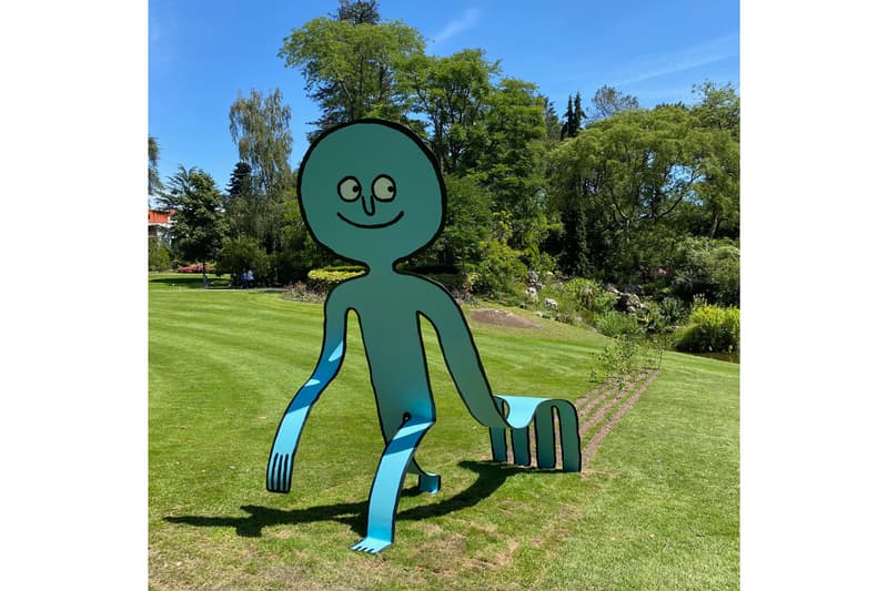 Jean Jullien Jardin des Plantes Exhibition Sculpture Garden Installation La Coiffe Le Ratisseur Les Enrouleurs L’Arroseur figures plants trees