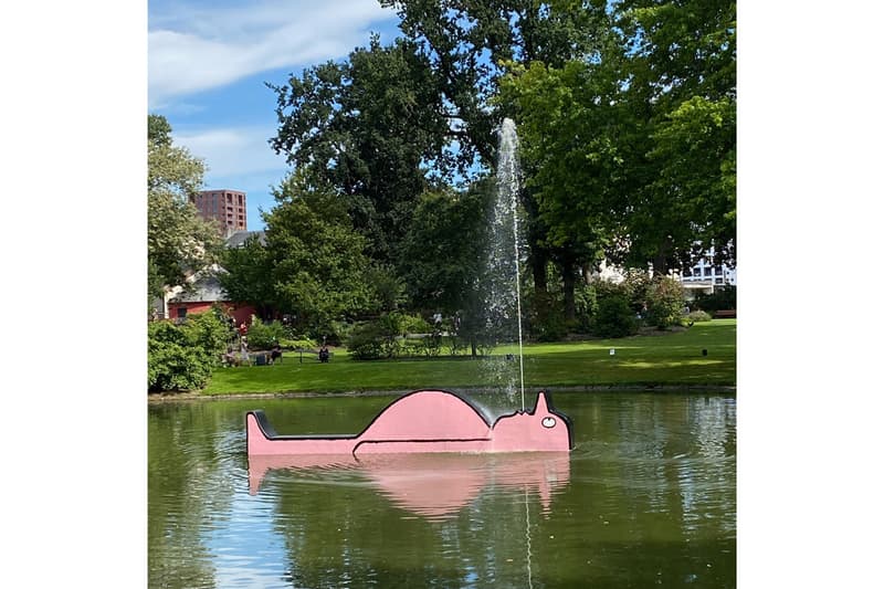 Jean Jullien Jardin des Plantes Exhibition Sculpture Garden Installation La Coiffe Le Ratisseur Les Enrouleurs L’Arroseur figures plants trees