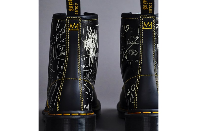  Jean Michel Basquiat Dr Martens Collection shoes boots footwear art New York Classic shoes 1460 abstract 1461 dustheads beat bop graffiti