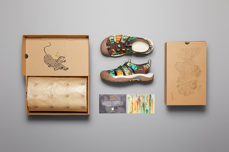 Jerry Garcia x KEEN Paintings Sandals New York at Night Banyan Tree the grateful dead new port retro uneek prints shoes footwear water color