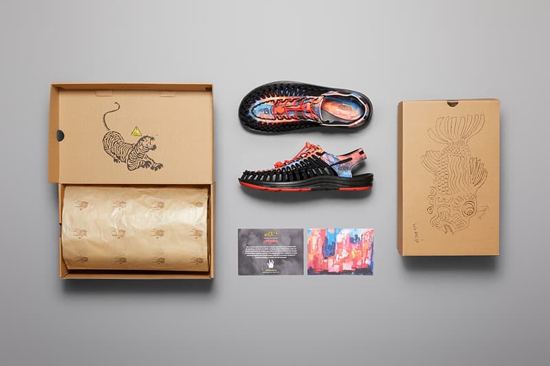 Jerry Garcia x KEEN Paintings Sandals New York at Night Banyan Tree the grateful dead new port retro uneek prints shoes footwear water color