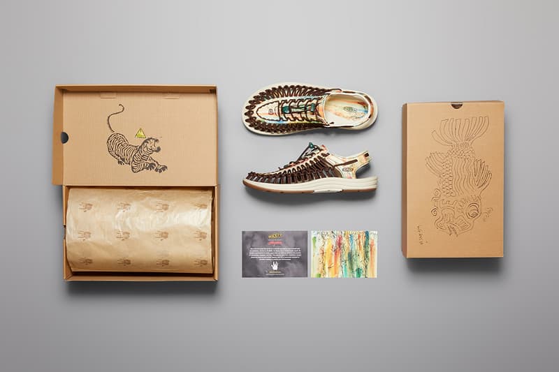 Jerry Garcia x KEEN Paintings Sandals New York at Night Banyan Tree the grateful dead new port retro uneek prints shoes footwear water color