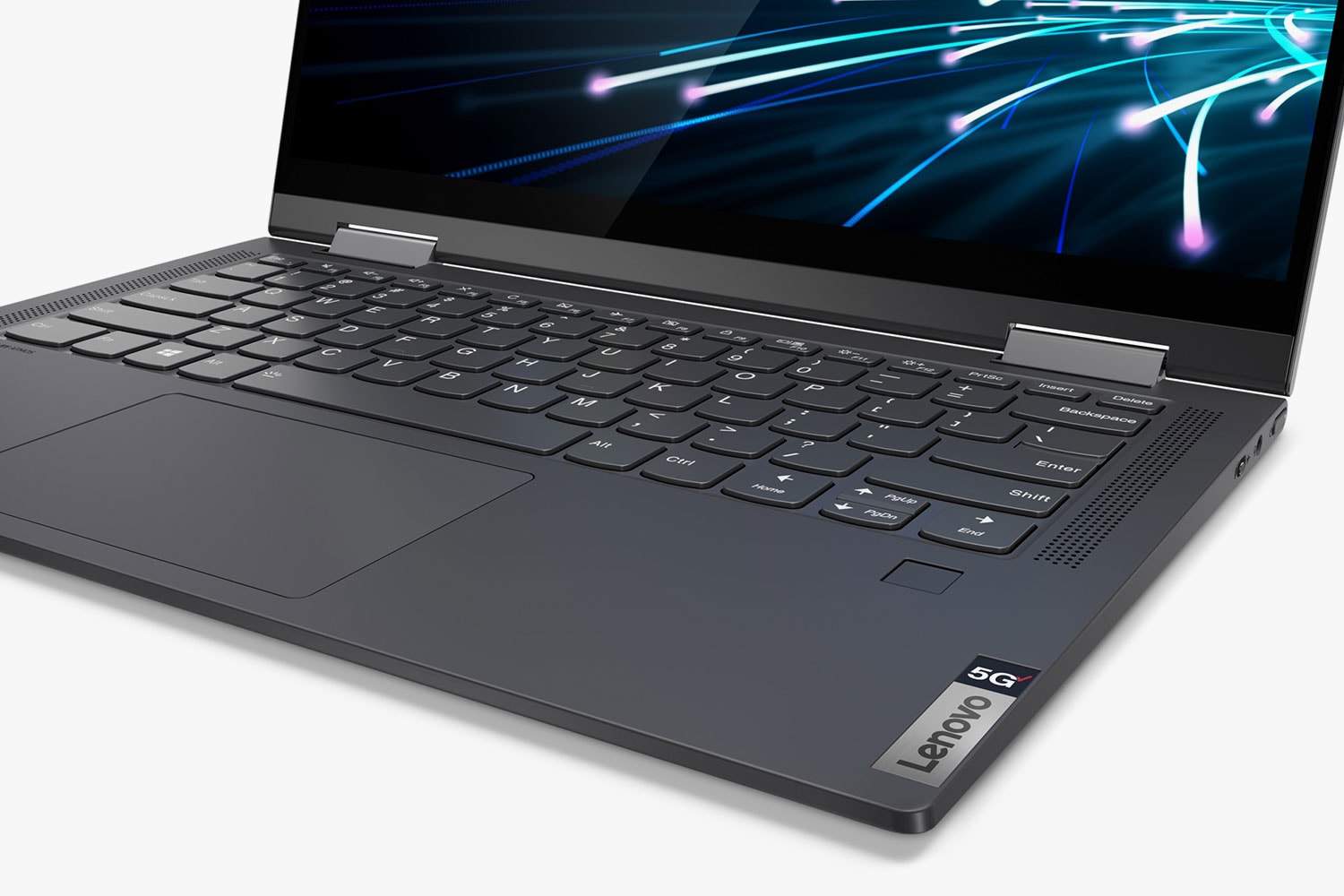 Lenovo Flex 5G laptop fifth generation network higher multi-Gbps data speeds lower latency more reliability