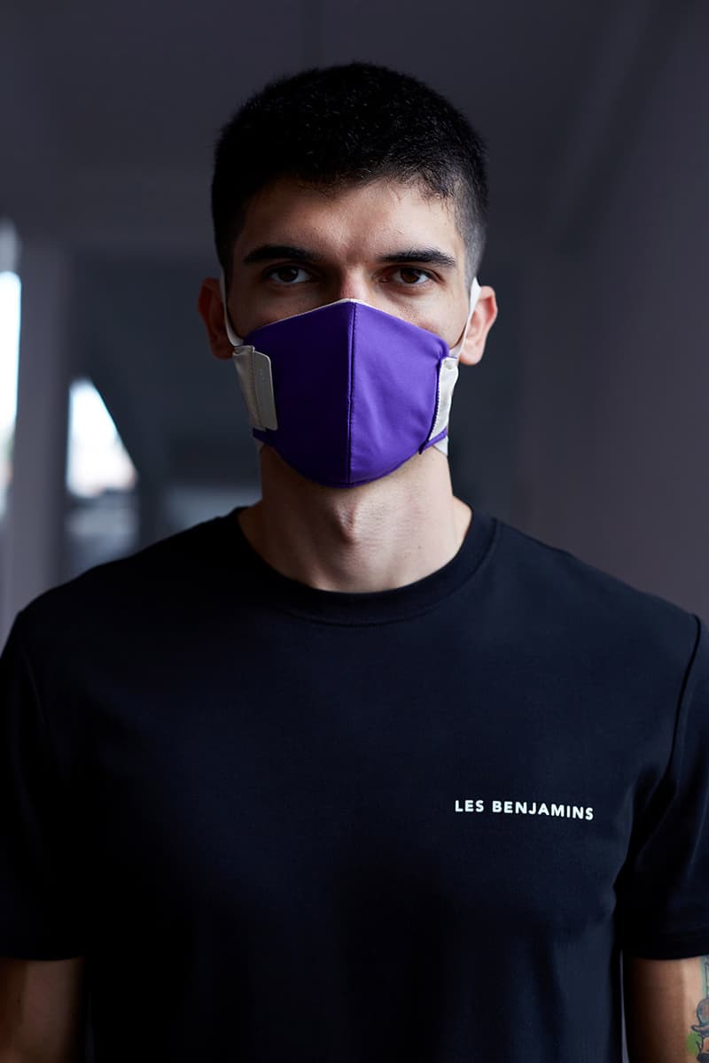 Les Benjamins Double Strap Face Mask Release Red Purple Yellow Cream Black Coronavirus COVID-19 Bünyamin Aydin