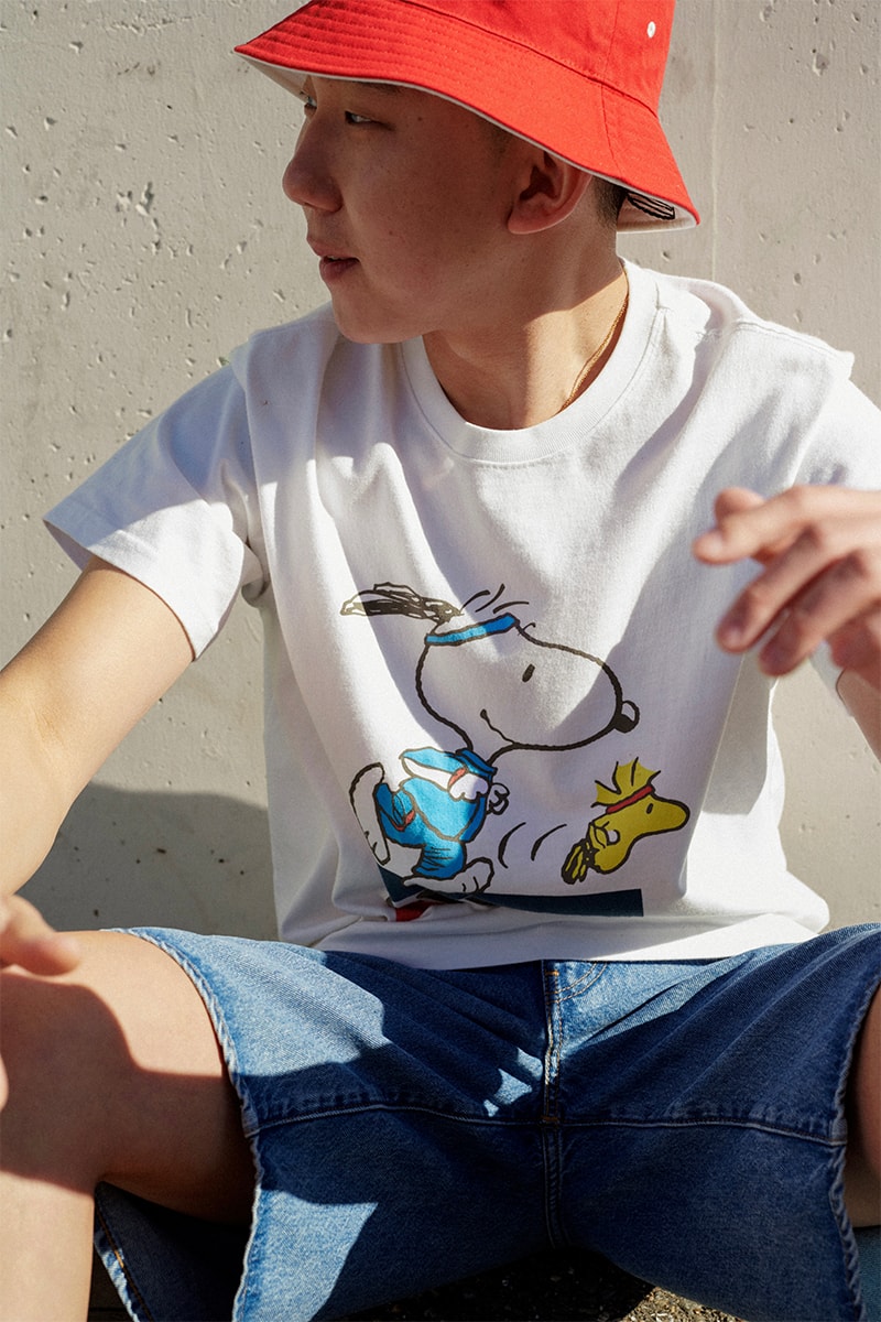 Levis Peanuts Summer 2020 Collection release info unisex football tees reversible bucket hats oversized crewneck sweatshirts tracksuit
