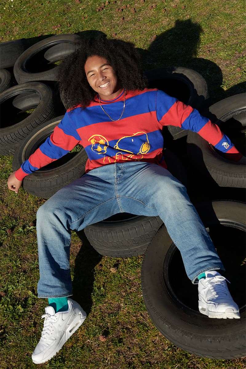 Levis Peanuts Summer 2020 Collection release info unisex football tees reversible bucket hats oversized crewneck sweatshirts tracksuit