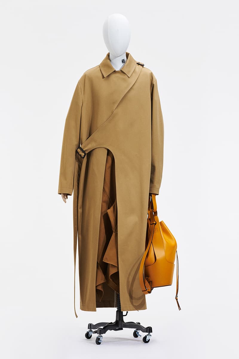 LOEWE Spring/Summer 2021 Collection Jonathan Anderson Menswear "Show In a Box" Loafers Mules Outerwear Bags Capes Draping Runway Paris Fashion Week