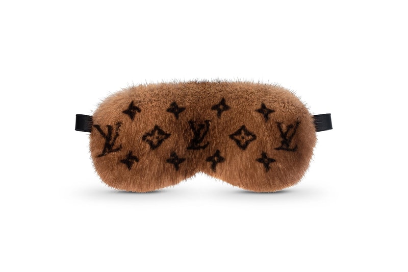 Louis Vuitton Mink Fur Sleep Eye Mask luxury premium face mask eye mask monogram 