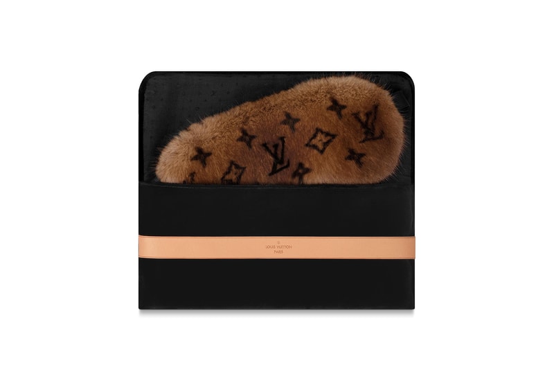 Louis Vuitton Mink Fur Sleep Eye Mask luxury premium face mask eye mask monogram 
