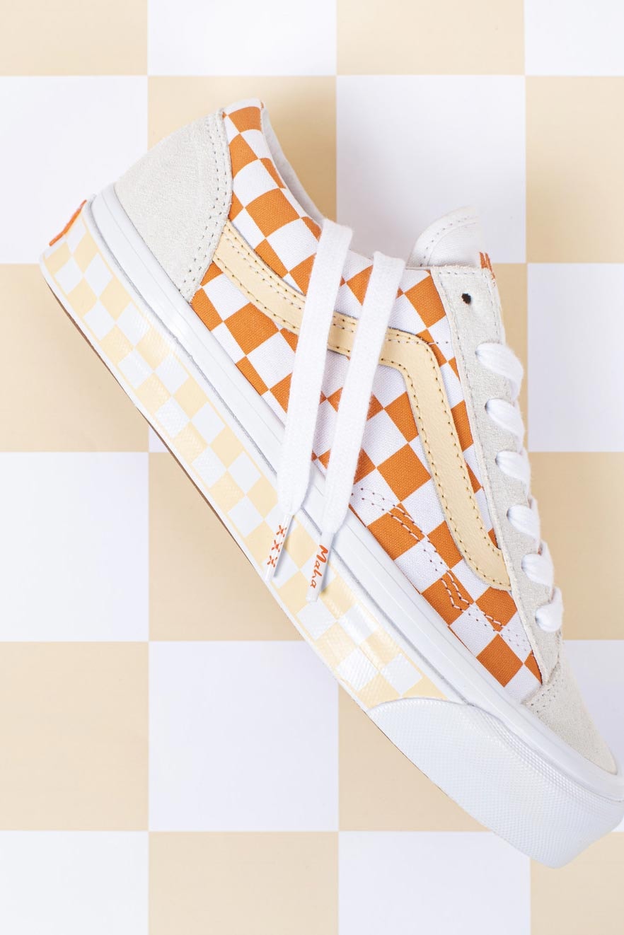 Maha x Vault by Vans OG Style 36 LX Amsterdam Orange Tompouce Marshmallow Amberglow True White sneakers shoes old skool