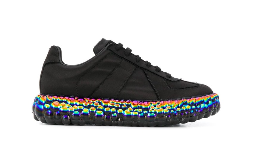 Maison Margiela Replica Super Bounce Black Iridescent menswear streetwear spring summer 2020 collection ss20 shoes sneakers runners trainers kicks