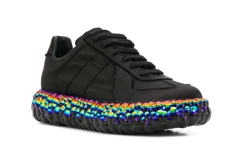 black iridescent shoes