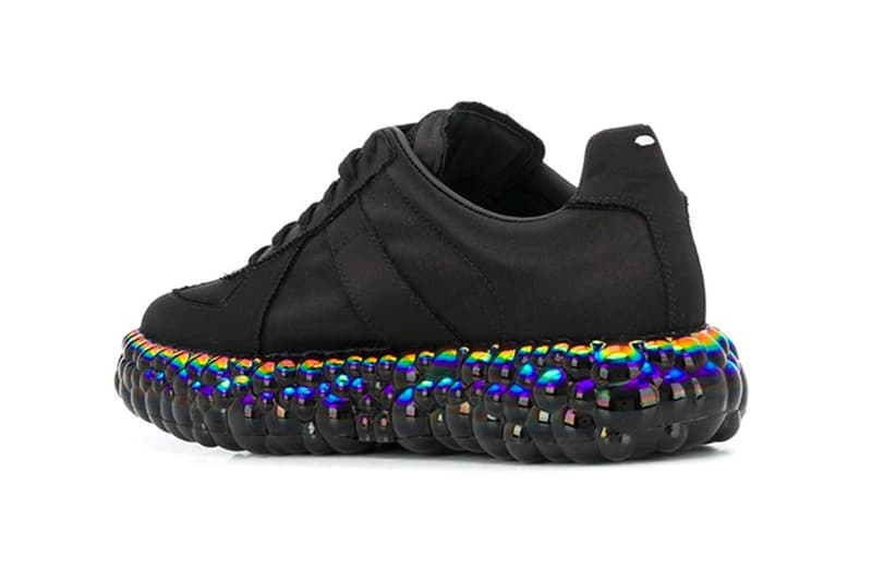 Maison Margiela Replica Super Bounce Black Iridescent menswear streetwear spring summer 2020 collection ss20 shoes sneakers runners trainers kicks