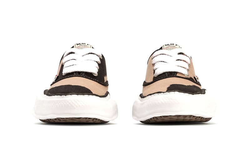 Maison Mihara Yasuhiro Fall/Winter 2020 Sneakers Original Sole Overdyed Lowcut Printed Canvas Footwear Drop Release Information Closer Look