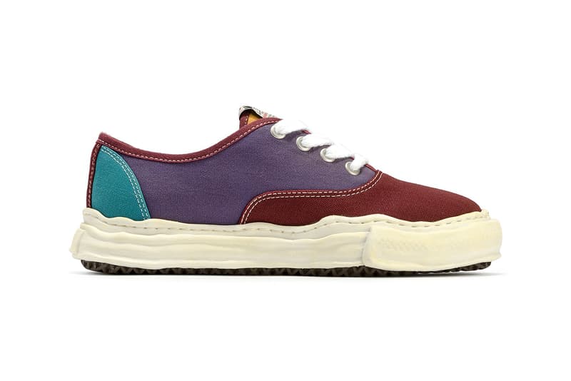 Maison Mihara Yasuhiro Fall/Winter 2020 Sneakers Original Sole Overdyed Lowcut Printed Canvas Footwear Drop Release Information Closer Look