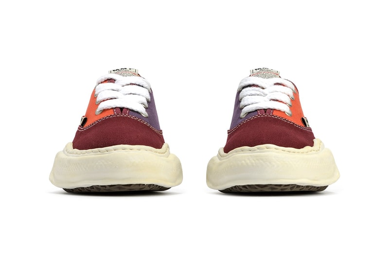 Maison Mihara Yasuhiro Fall/Winter 2020 Sneakers Original Sole Overdyed Lowcut Printed Canvas Footwear Drop Release Information Closer Look 