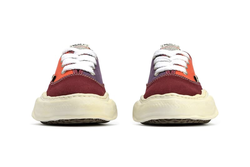 Maison Mihara Yasuhiro Fall/Winter 2020 Sneakers Original Sole Overdyed Lowcut Printed Canvas Footwear Drop Release Information Closer Look