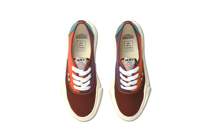 Maison Mihara Yasuhiro Fall/Winter 2020 Sneakers Original Sole Overdyed Lowcut Printed Canvas Footwear Drop Release Information Closer Look 
