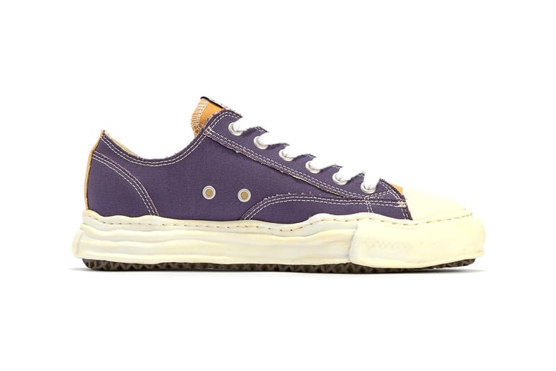 Maison Mihara Yasuhiro Fall/Winter 2020 Sneakers Original Sole Overdyed Lowcut Printed Canvas Footwear Drop Release Information Closer Look