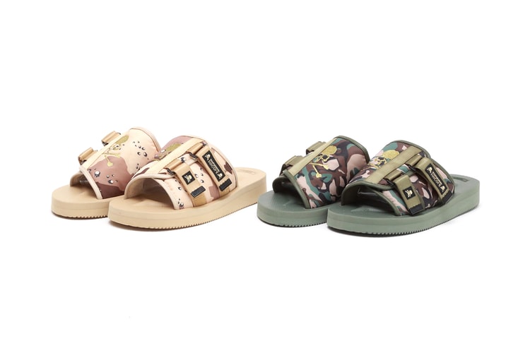 mastermind JAPAN and Suicoke Prep KAW Sandal in Camouflage Tones