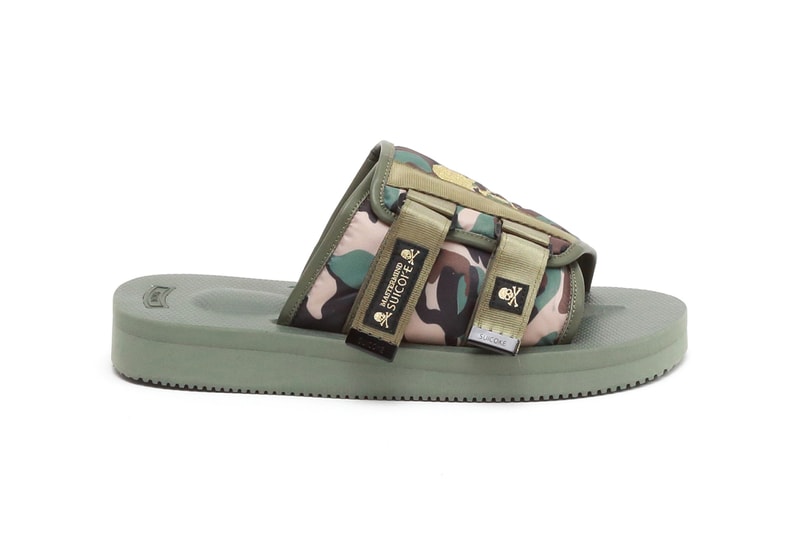 mastermind JAPAN x Suicoke KAW Sandals "Olive" "Beige" Camouflage Print Slide Collaboration Release Information Japanese Footwear Drop Date Closer Look