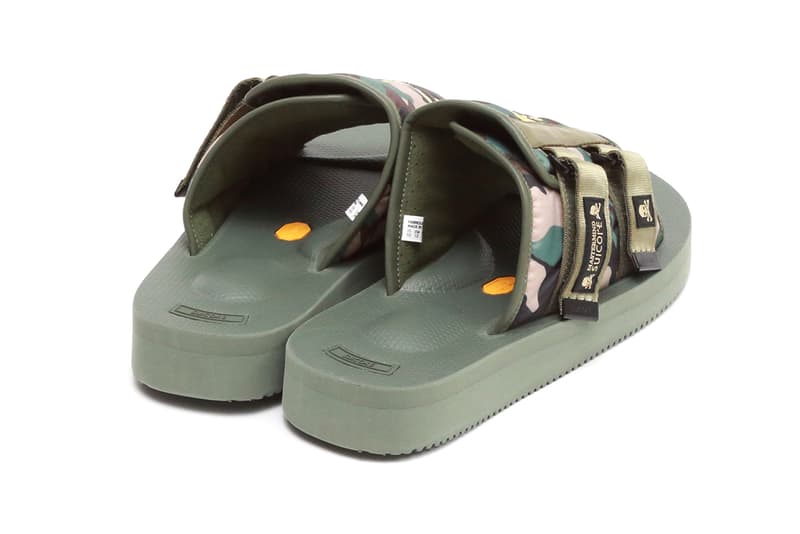 mastermind JAPAN x Suicoke KAW Sandals "Olive" "Beige" Camouflage Print Slide Collaboration Release Information Japanese Footwear Drop Date Closer Look