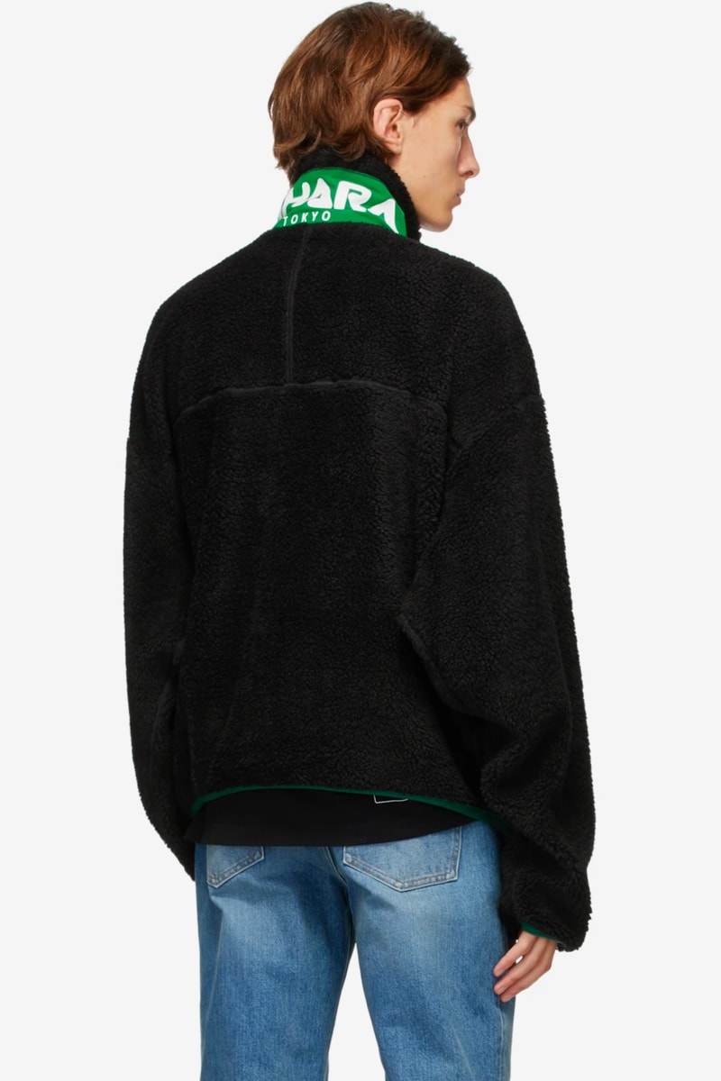 Miharayasuhiro Black Boa Zip-Up Jacket Release JAckets outerwear fleece SSENSE Maison Mihara Yasuhiro