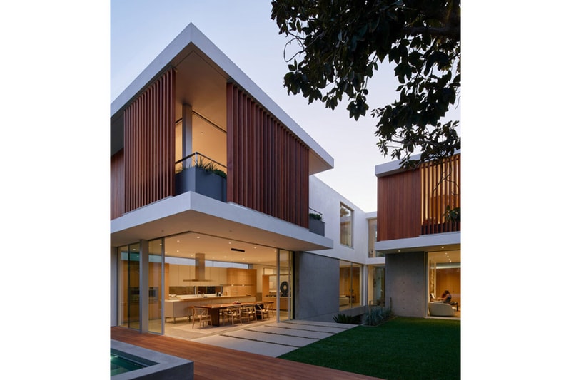 Montalba Architects Family Home Design David Montalba Santa Monica California courtyard landscaped balconies three story plants wood minimalism