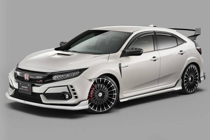 Mugen Honda Civic Type R Japanese Automotive Tuning Racing Four Door Hot Hatch Hirotoshi Wide Body Kit Wheels Rims Carbon Fiber Wing Bumper Fender Bonnet Tuner Tuned