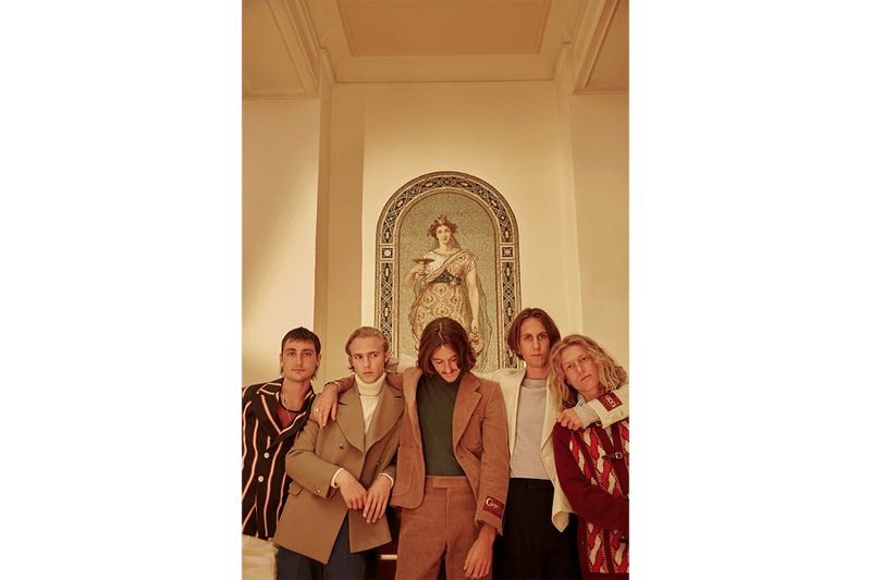 Mytheresa x Gucci Menswear Capsule Collection House’s Pre-Fall 2020 Season Ready-to-Wear Accessories Footwear Alessandro Michele Release Information GG Motif '70s Australian Band Parcels Lookbook