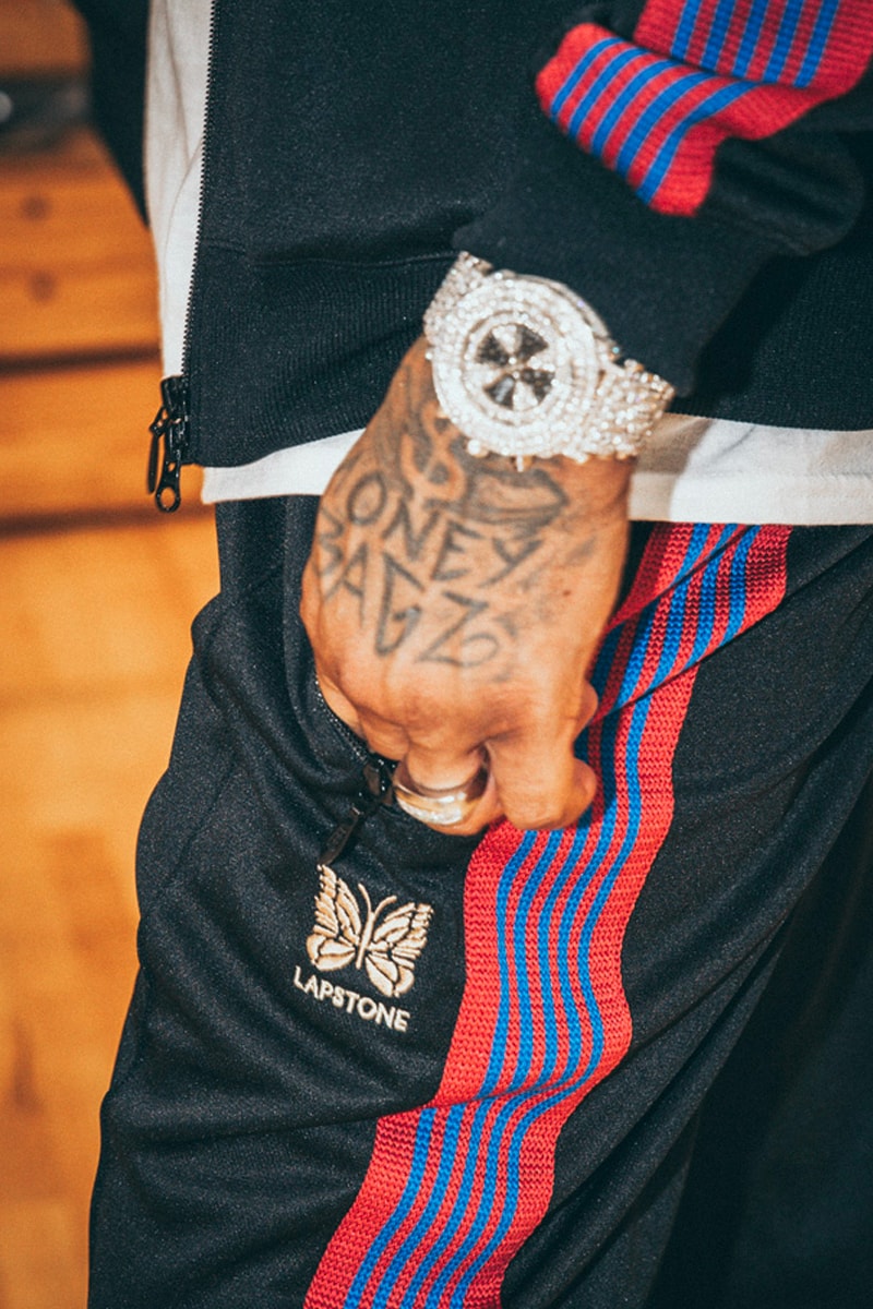 NBA 76ers Lapstone and Hammer NEEDLES Tracksuit track jacket track pants butterflu nepenthes basketball allen iverson philadelphia black red blue