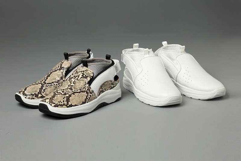 Nepenthes Suicoke "RAC" menswear streetwear spring summer 2020 collection footwear shoes kicks sneakers trainers runners snake white 