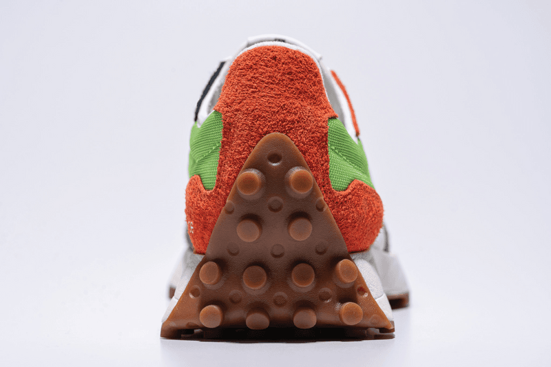 New Balance 327: Design and Inspiration Interview Sneaker Green Orange