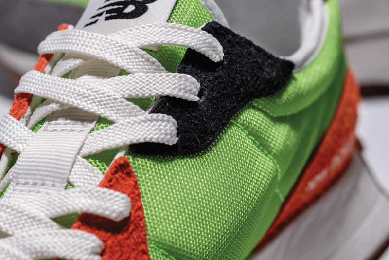 New Balance 327: Design and Inspiration Interview Sneaker Green Orange